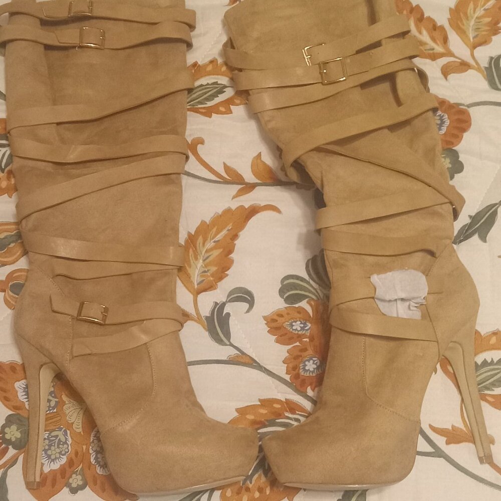 Tan Heeled Boots